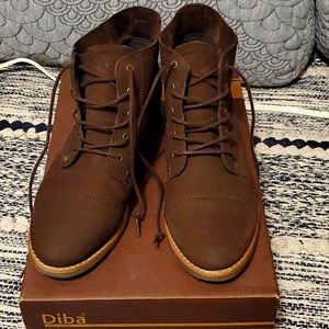 Diba Leather Suede Lace-up Booties